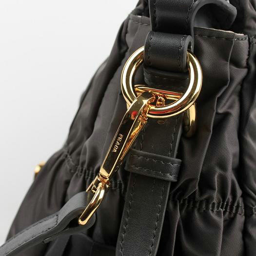 2014 Replica Designer Gaufre Nylon Fabric Tote Bag BN1336 grey - Click Image to Close